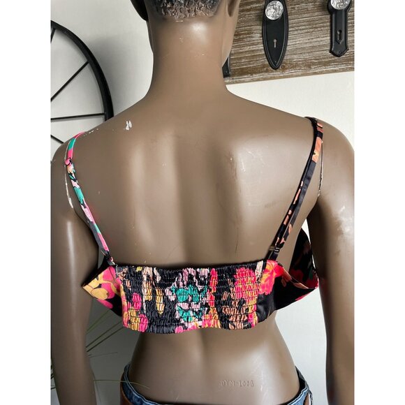 MARE X ANTHROPOLGIE  Floral Bralette Large 100% Cotton Multicolor Size L - Picture 3 of 8